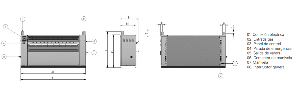 table-3 planchas industriales para ropa